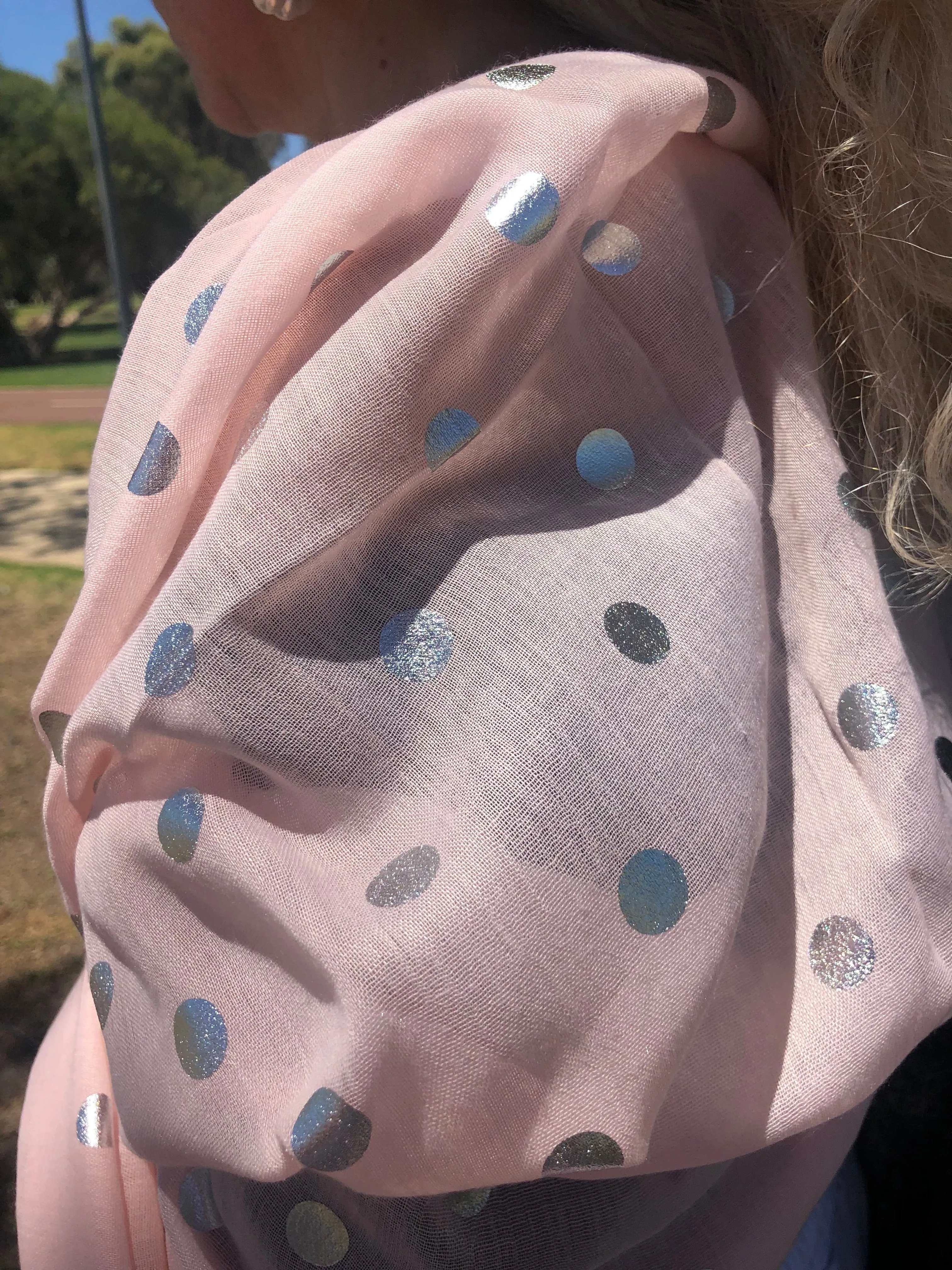 💥 Dot Scarf - Apricot Blush