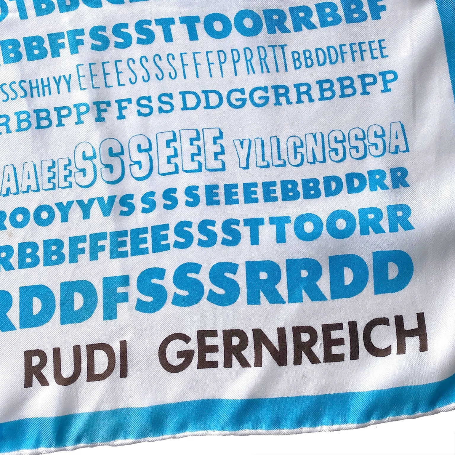 1960s Rudi Gernreich Vintage Silk Alphabet Scarf