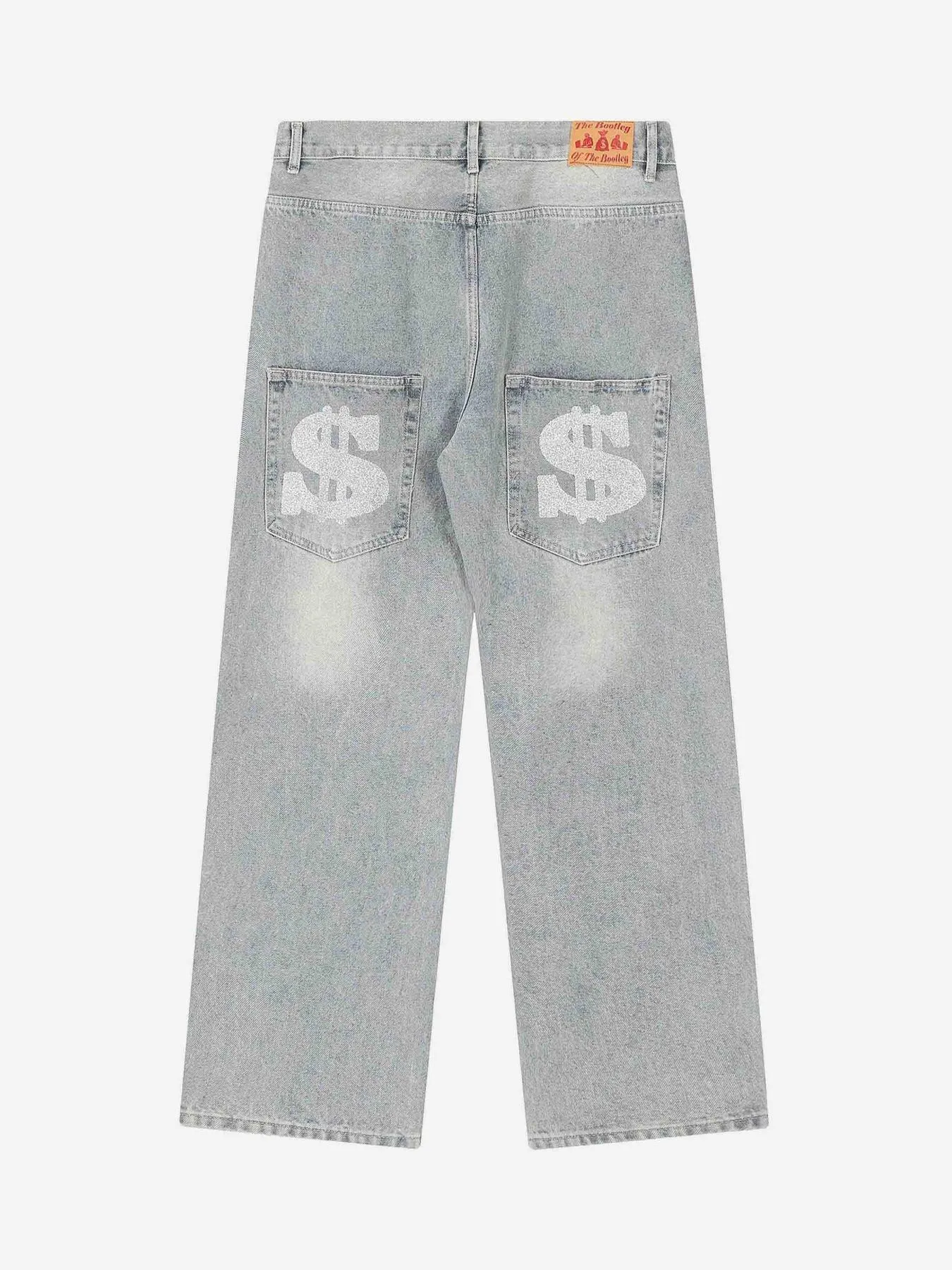 1984 Dark Letter Print Jeans