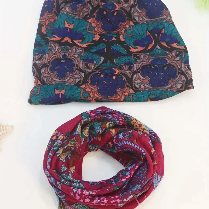 2-Pack Bohemian Print Neck Gaiter Set