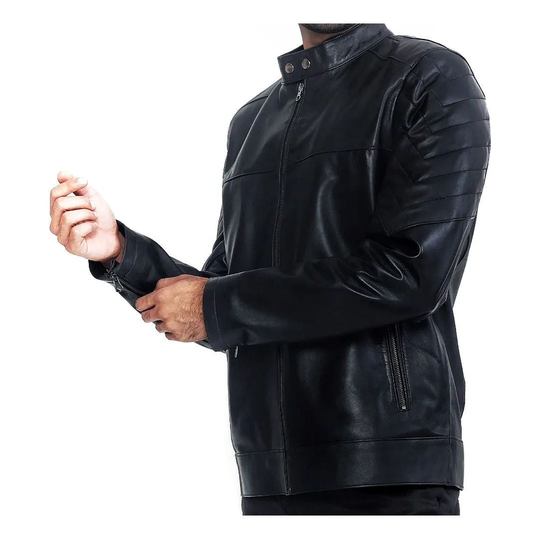 90 Feet Benevolent Lightweight Premium Leather Zipper Jacket