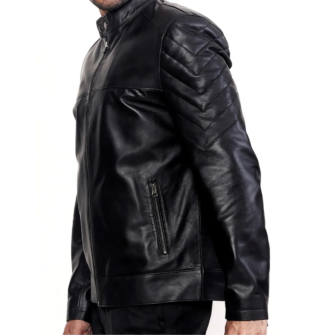 90 Feet Benevolent Lightweight Premium Leather Zipper Jacket