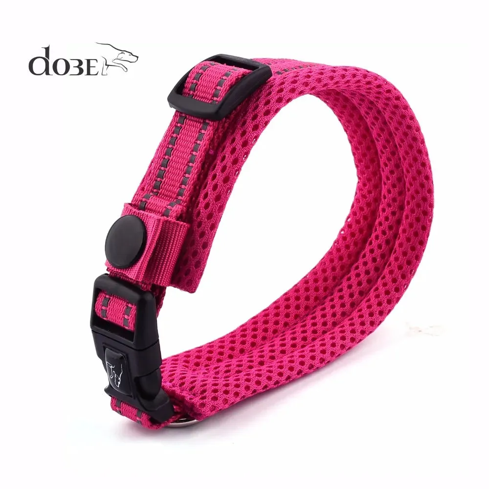 Adjustable Nylon Dog Collars  and Padded with Comfortable Adjustable Mesh Padded Reflective Pet Dog Collar XS-XL Breakaway