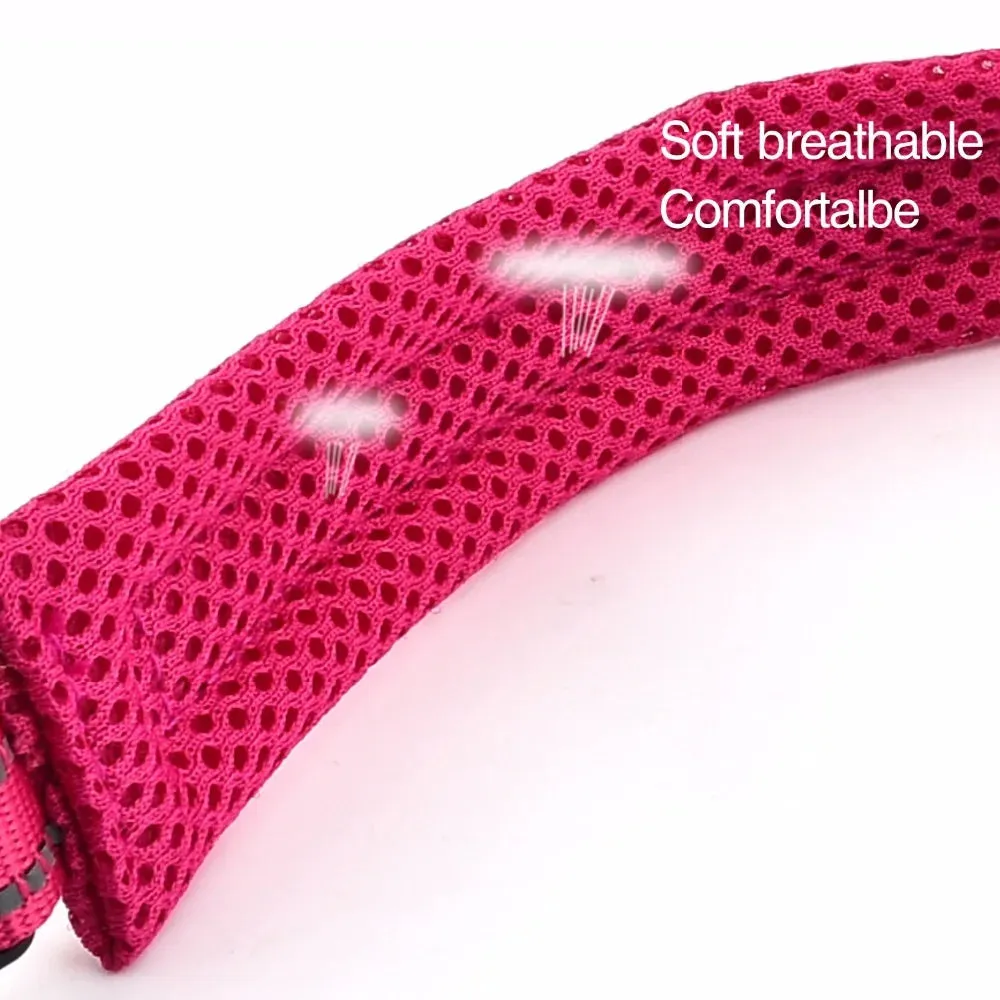 Adjustable Nylon Dog Collars  and Padded with Comfortable Adjustable Mesh Padded Reflective Pet Dog Collar XS-XL Breakaway