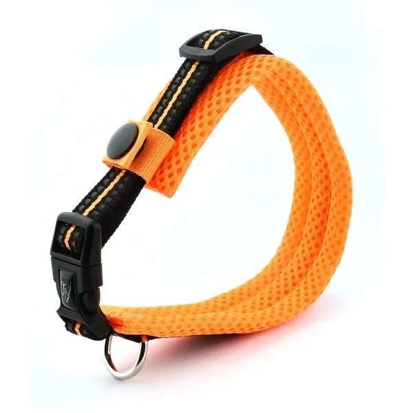 Adjustable Nylon Dog Collars  and Padded with Comfortable Adjustable Mesh Padded Reflective Pet Dog Collar XS-XL Breakaway