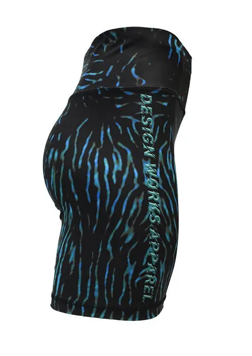 Adult UV Protective Short Leggings - Deep Sea