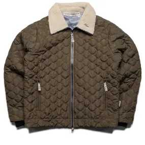 Advisory Board Crystals Quilted Snow Jacket - Olive