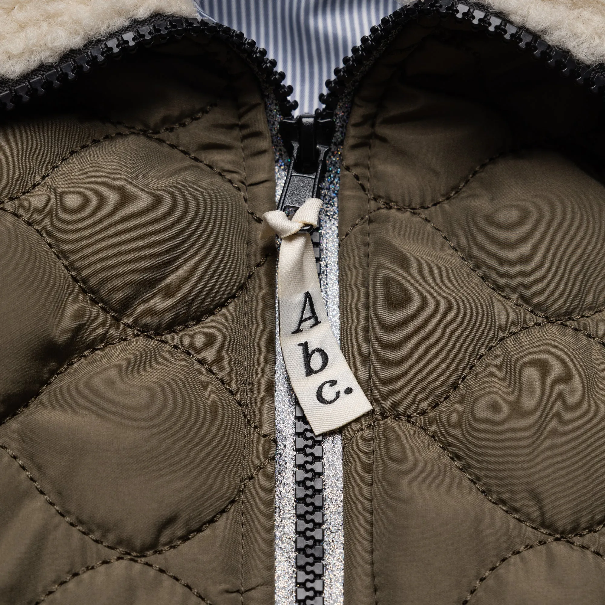 Advisory Board Crystals Quilted Snow Jacket - Olive