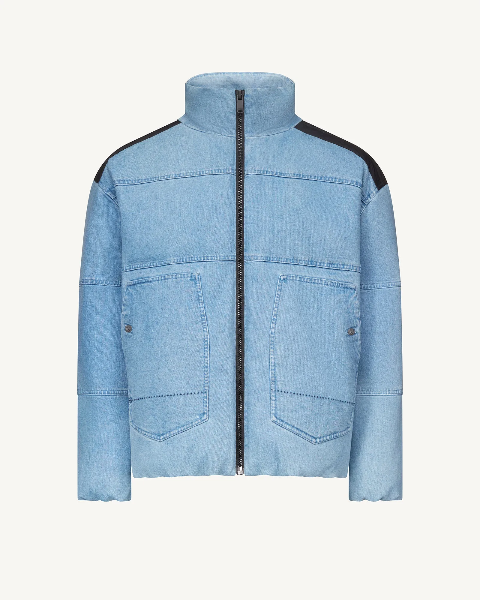 Aero MNW JOTT x DENHAM cropped puffer-style denim down jacket