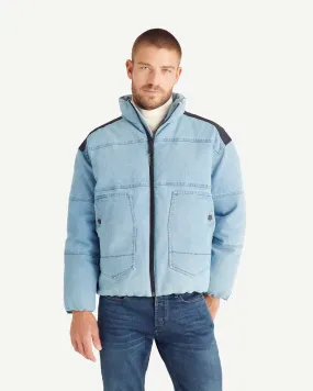 Aero MNW JOTT x DENHAM cropped puffer-style denim down jacket