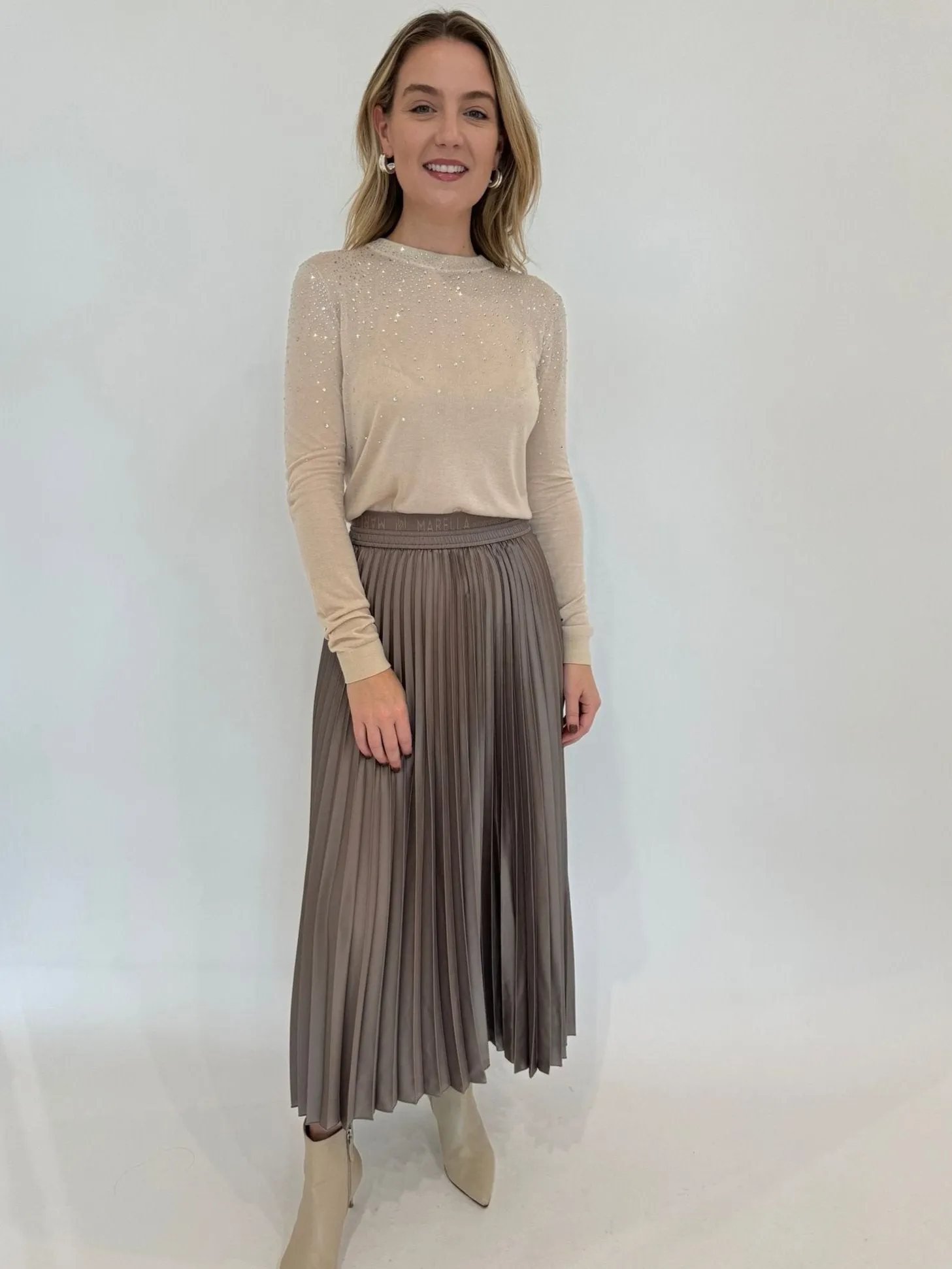 Agente Pleated Skirt - Turtledove