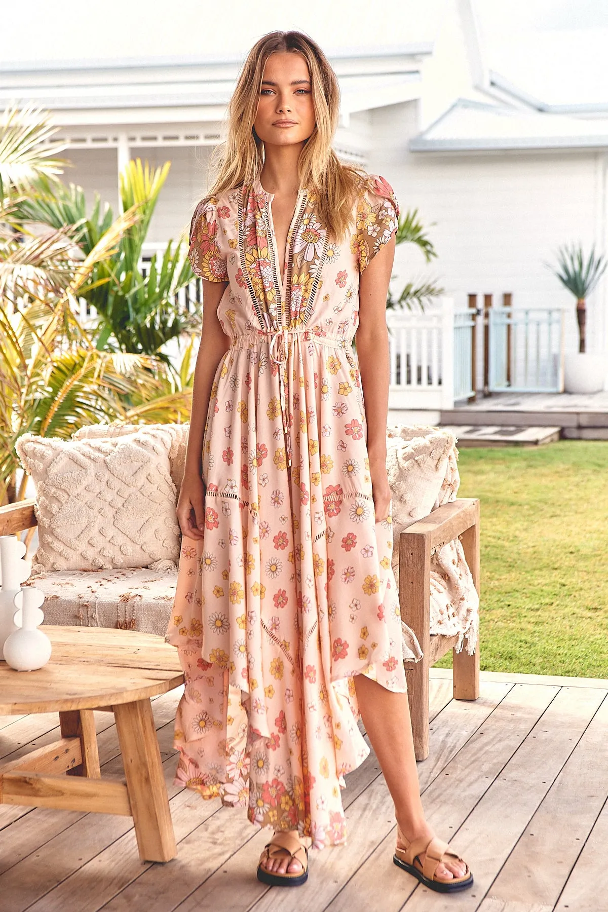 Alba Maxi Dress - Pink Floral