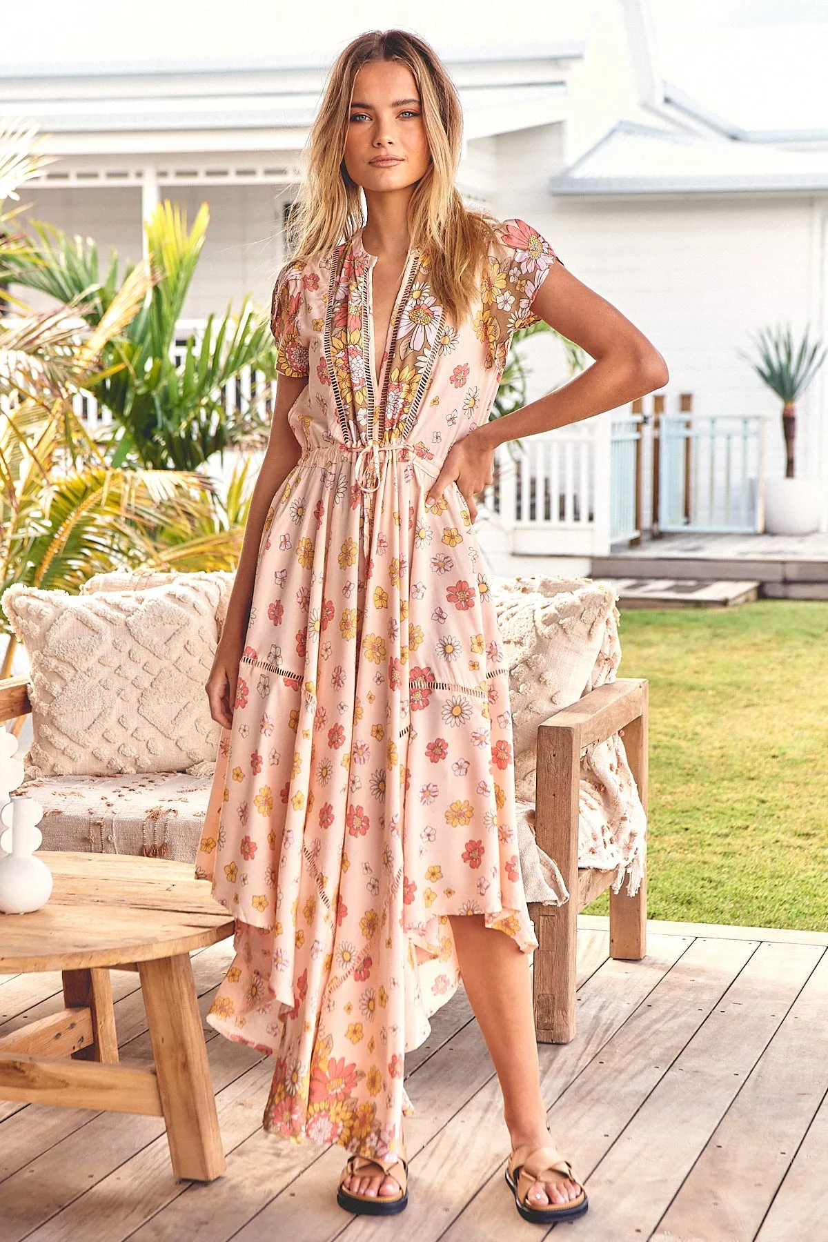 Alba Maxi Dress - Pink Floral