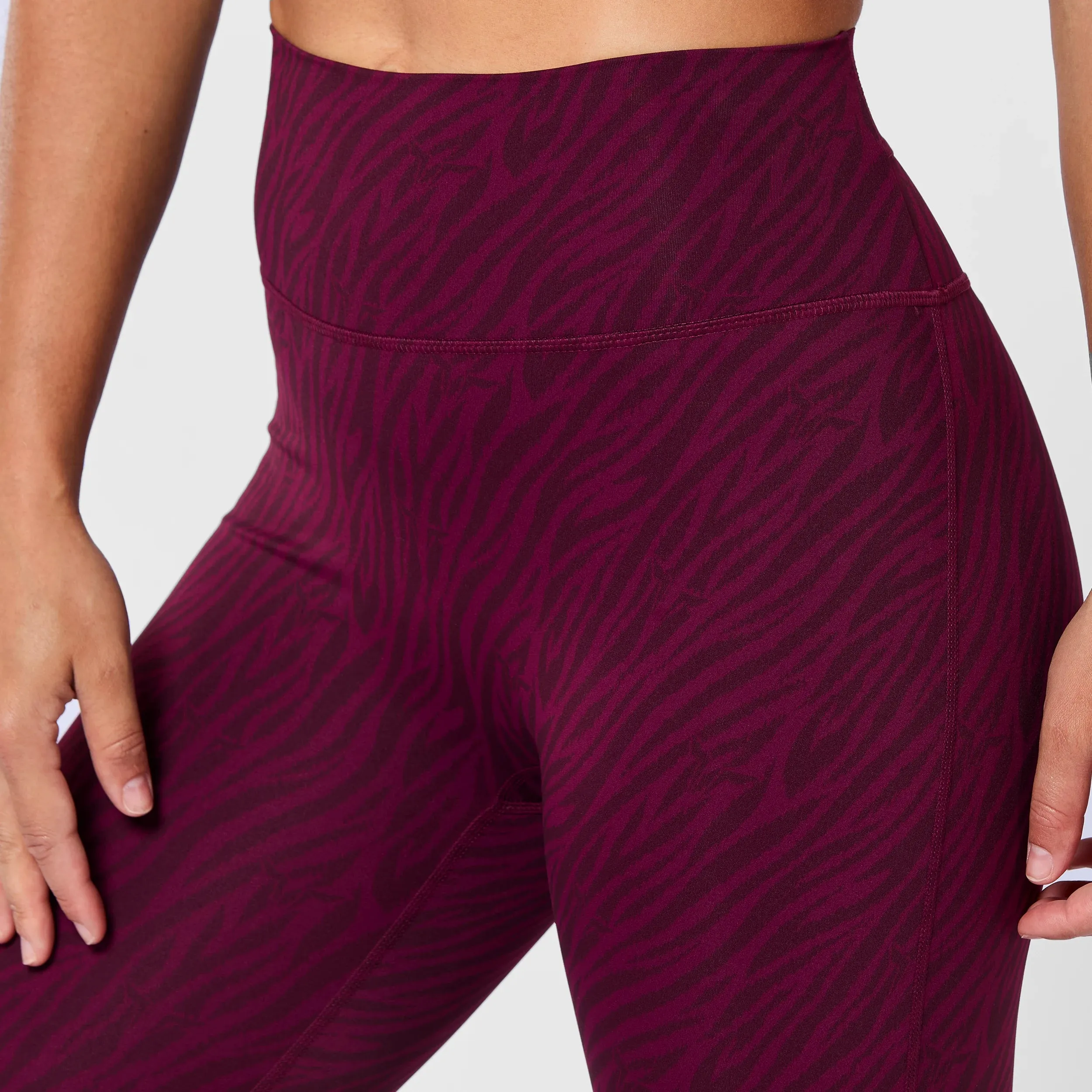 Anti-Slip Leggings 27" - Pickled Beet Print