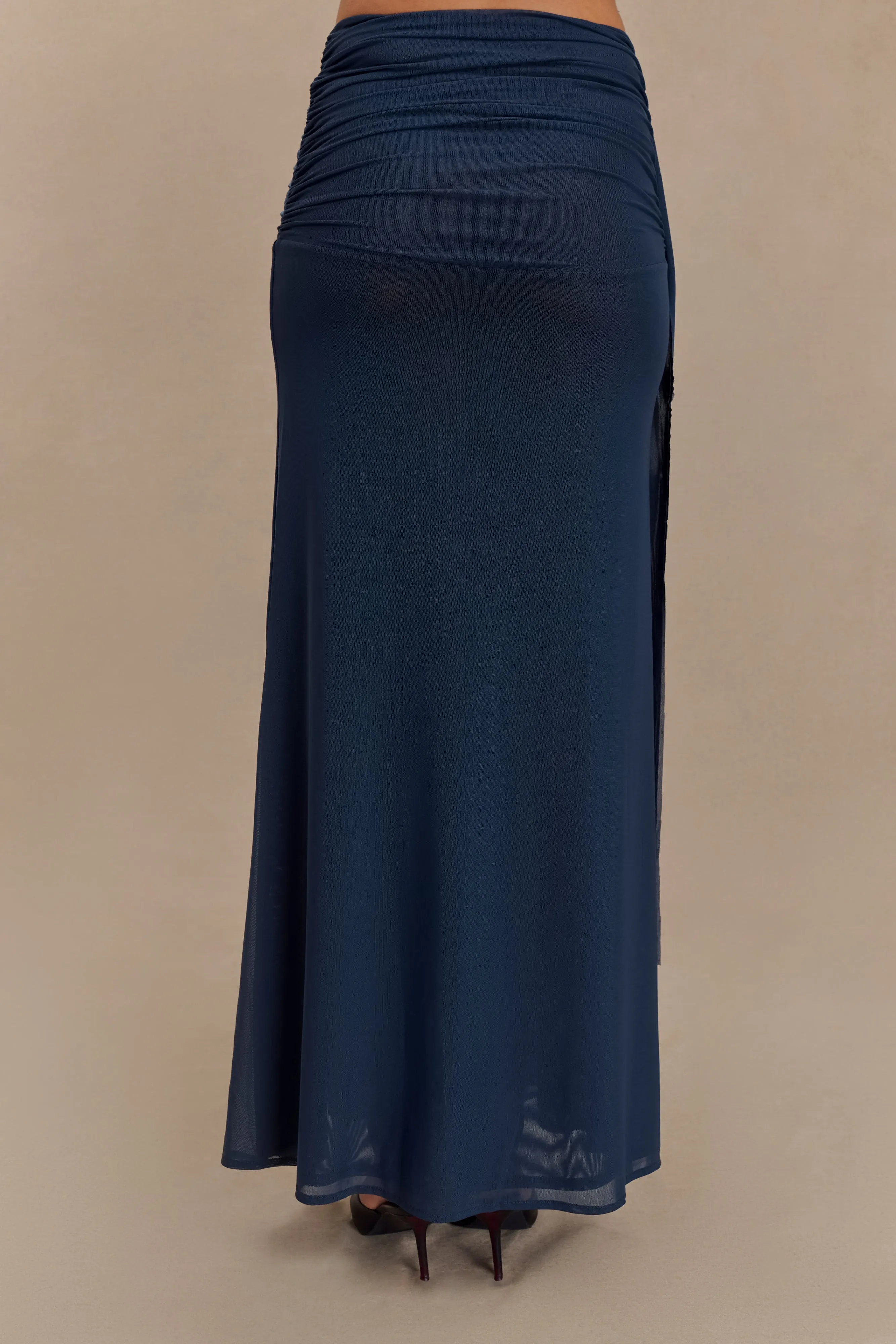 Arna Mesh Maxi Skirt - Midnight Blue