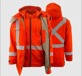 Atlas Guardian® FR/AR 3-In-1 Hi-Vis Orange Parka 2196OR