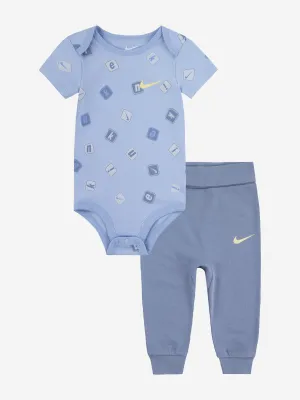 Baby Boys AOP Bodysuit And Leggings Set in Blue