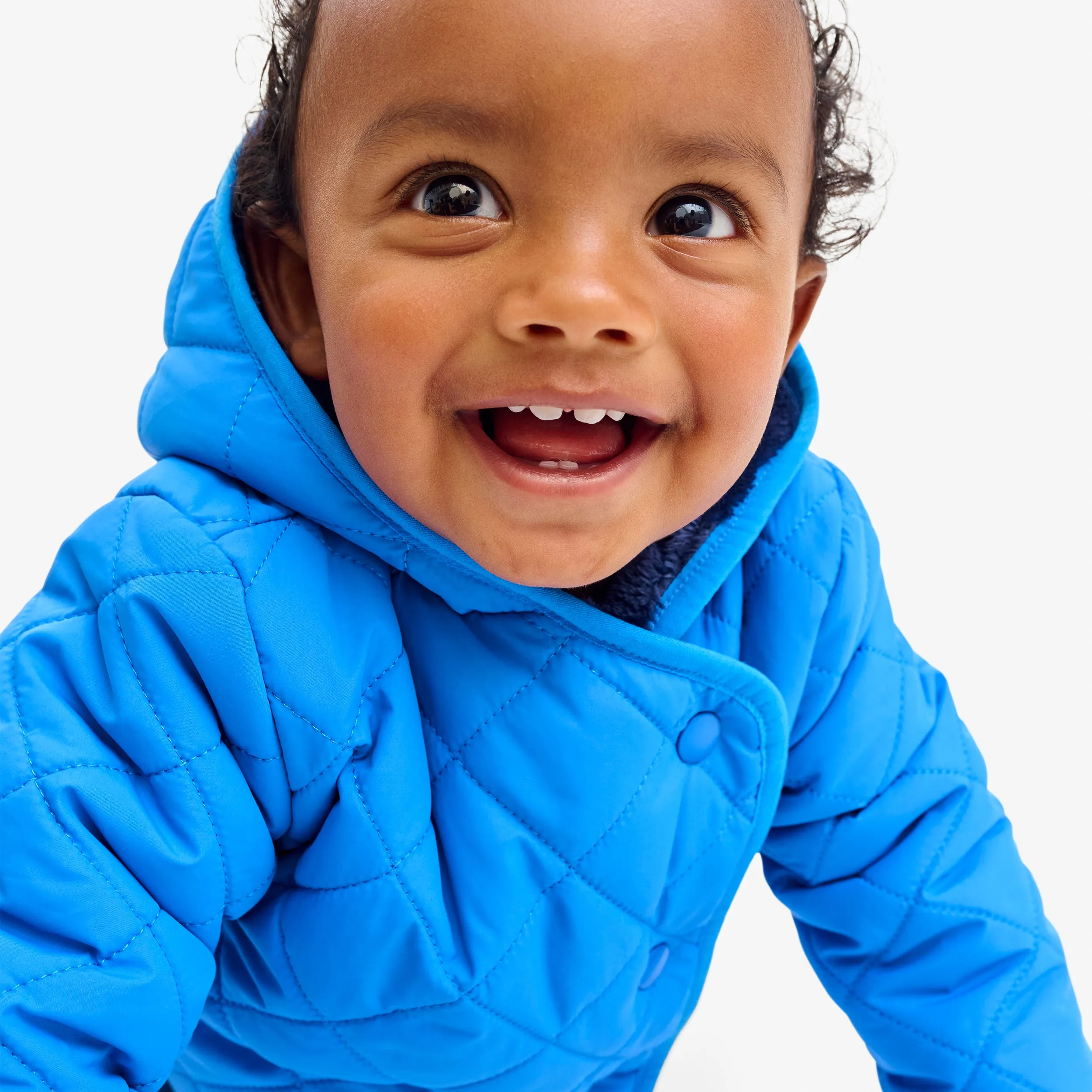 Baby quilted fleece-lined puffer jacket