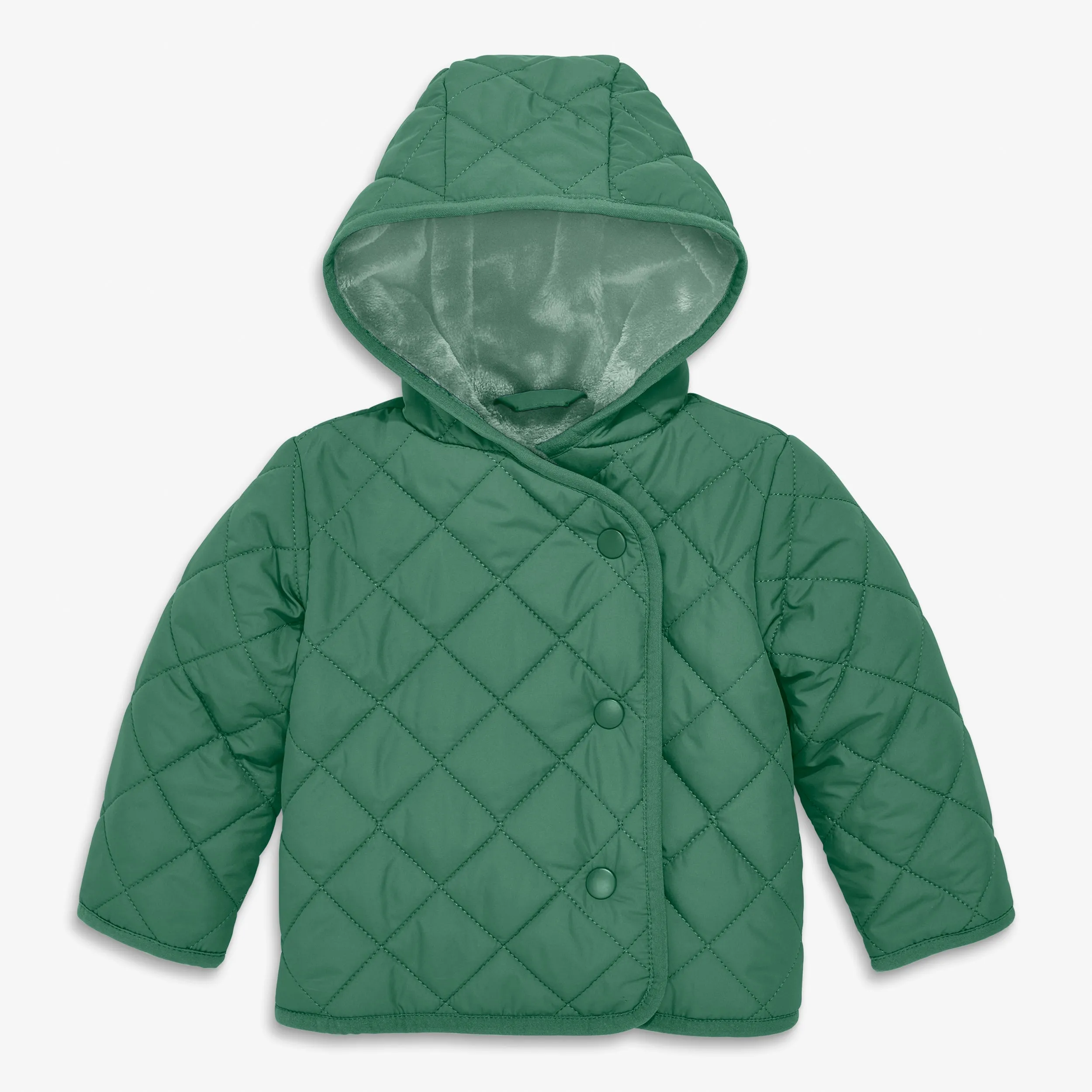 Baby quilted fleece-lined puffer jacket