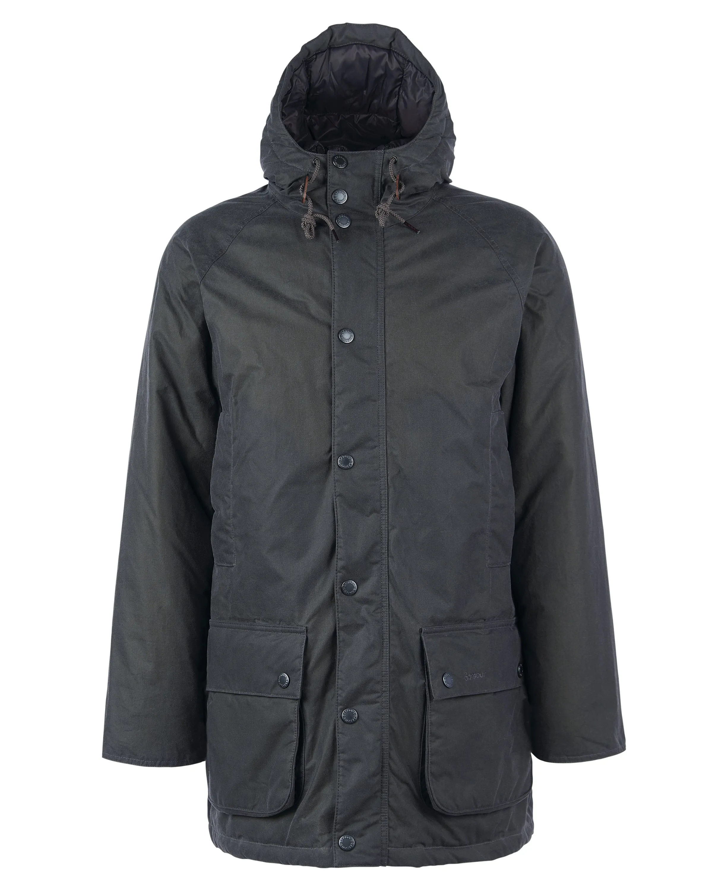 Barbour Hooded Beaufort Grey