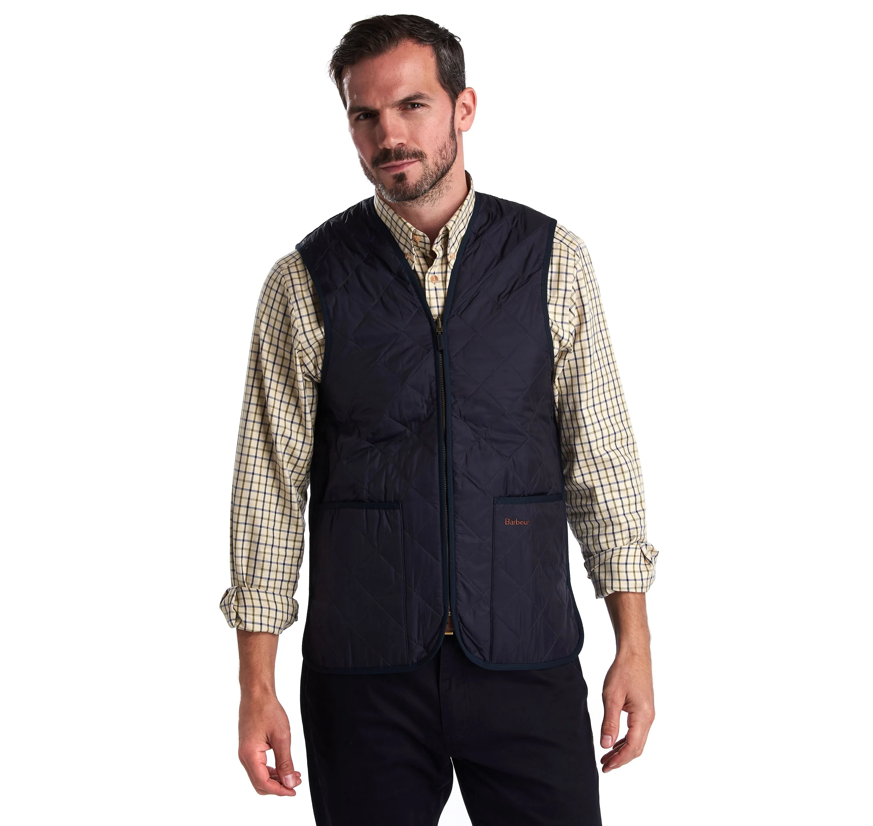 Barbour Navy Quilted Waistcoat/ZIP-IN Liner