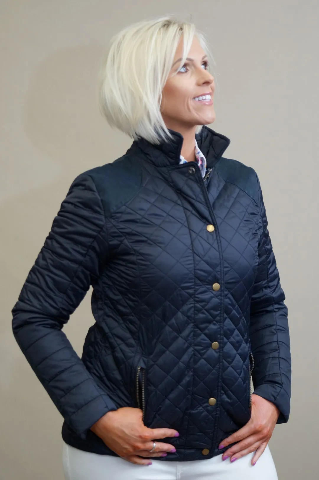 Barbour Quail - Ladies Quilt Jacket - Navy - LQU0973NY91