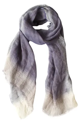 Beautiful blue scarf in linen