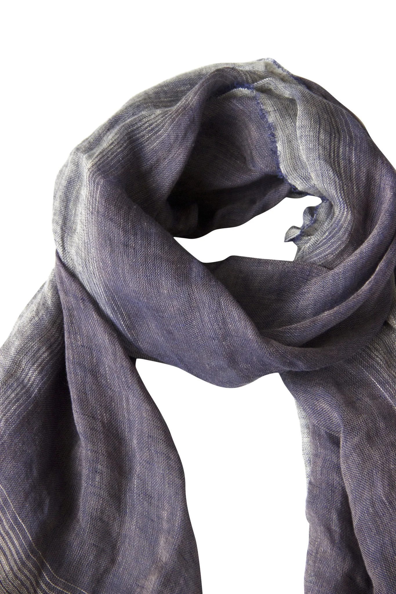 Beautiful blue scarf in linen