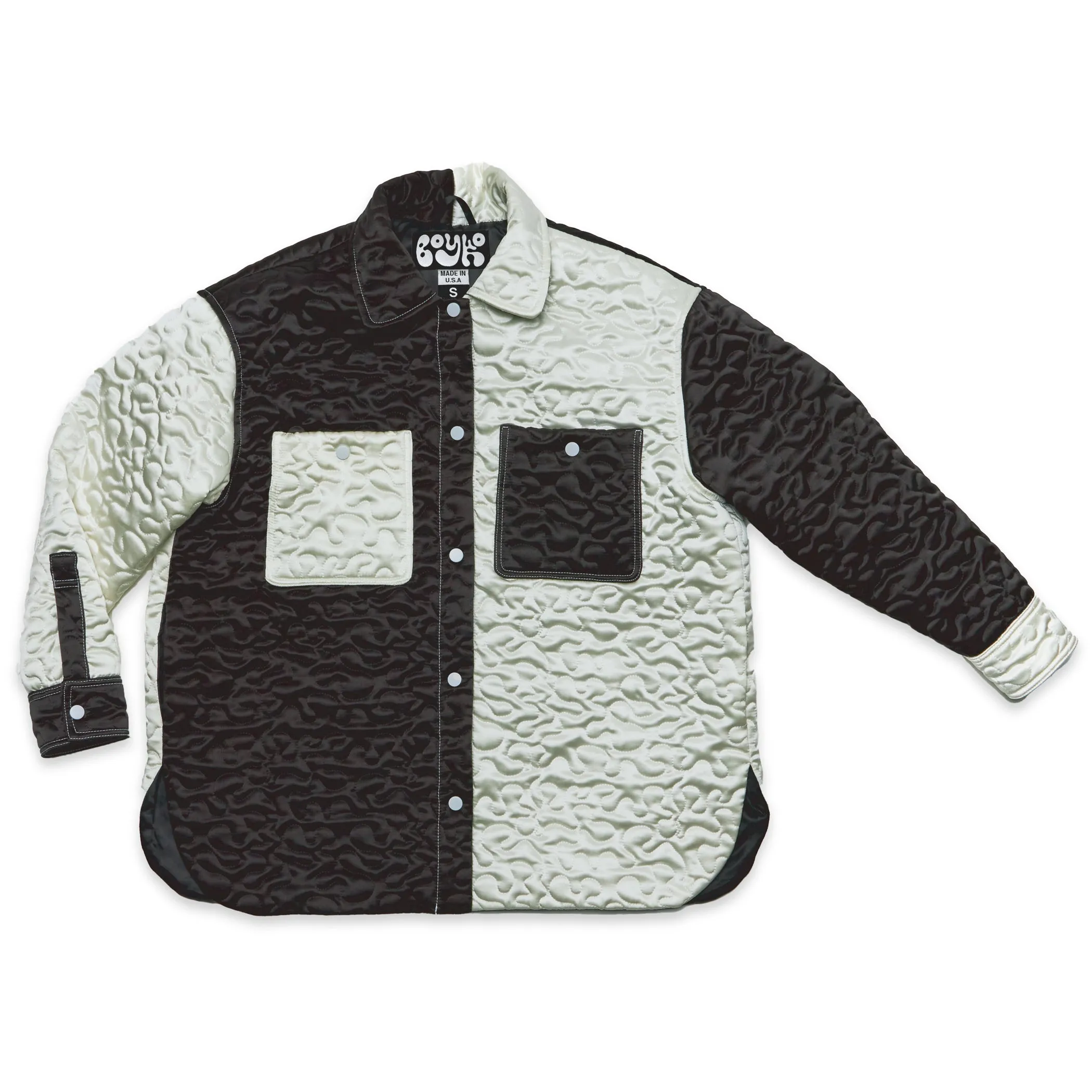 Billie Jacket Quilted - Black/Ivory