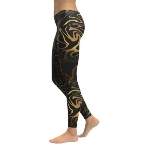 Black & Gold Leggings