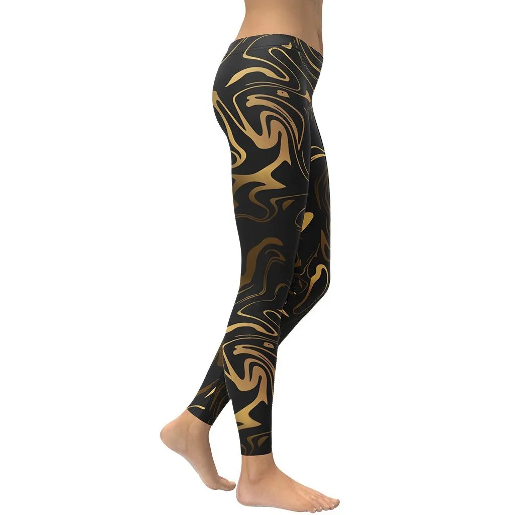 Black & Gold Leggings