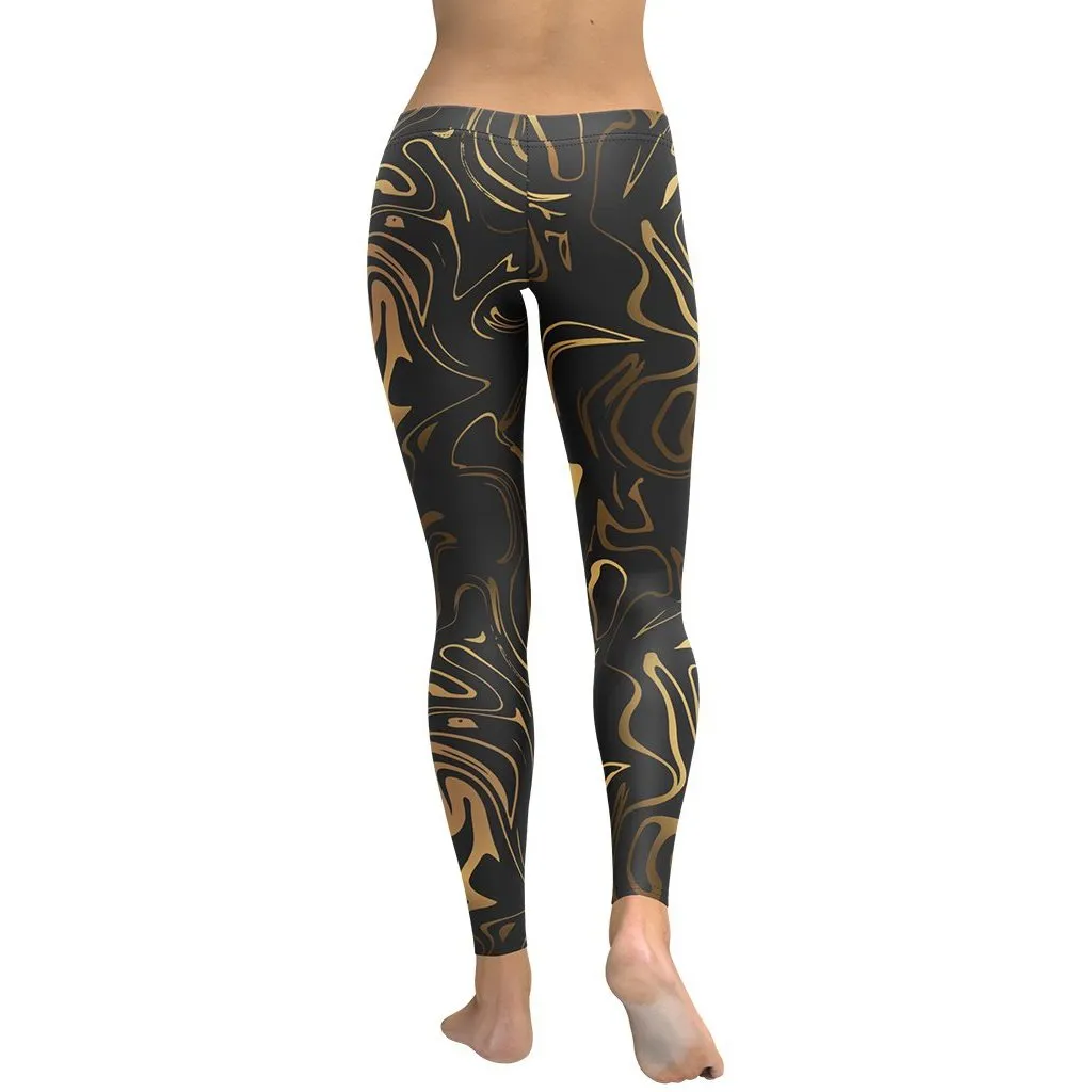 Black & Gold Leggings