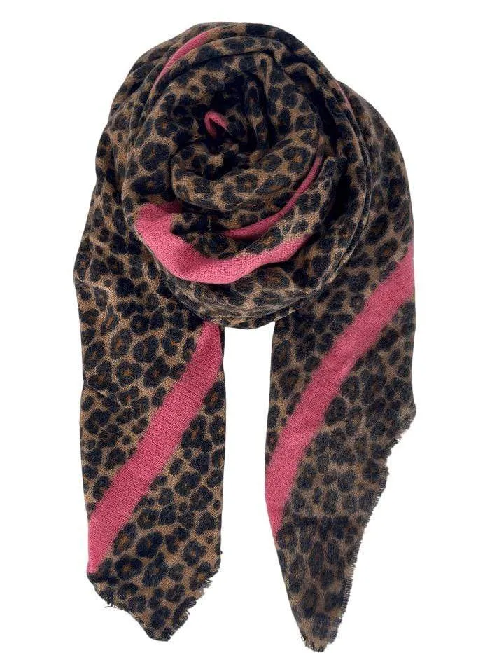 Black Colour S Naomi Scarf Leopard 208133