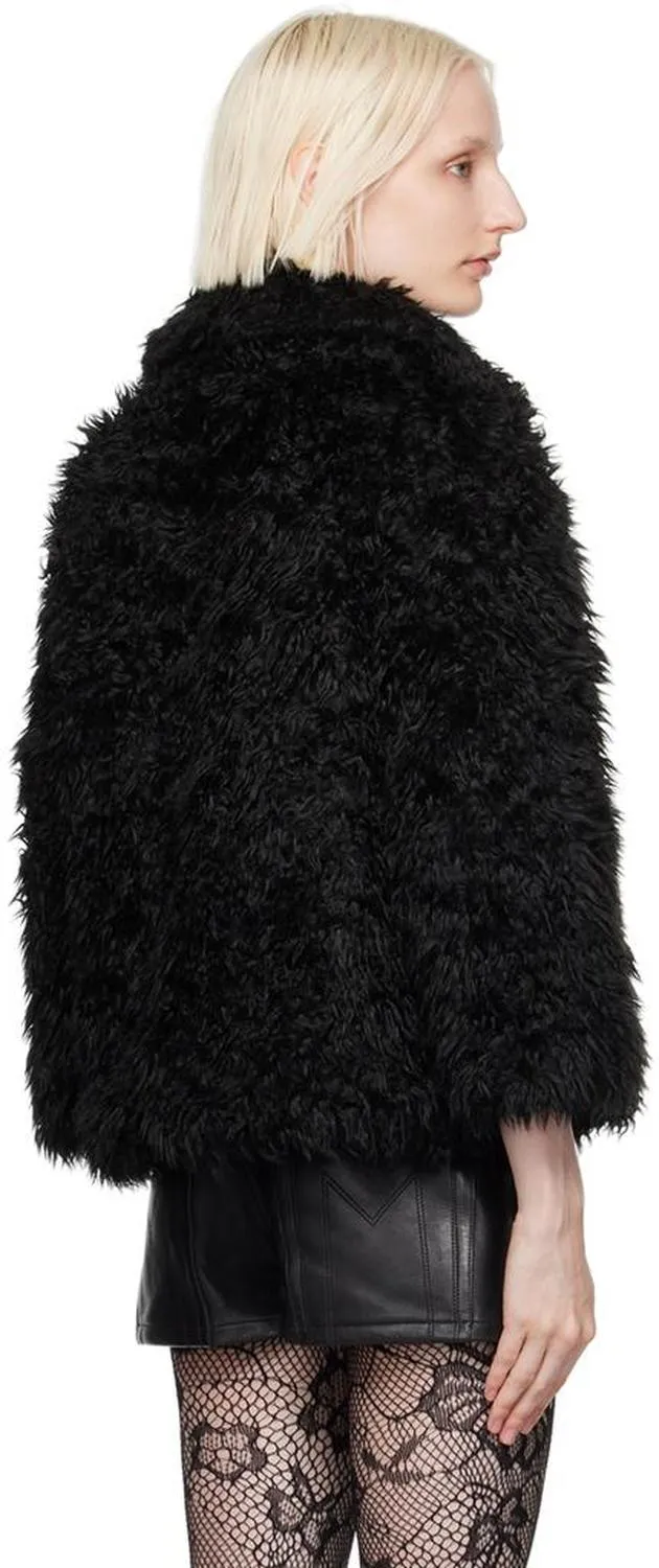 Black 'The Shaggy Lady' Faux-Fur Jacket