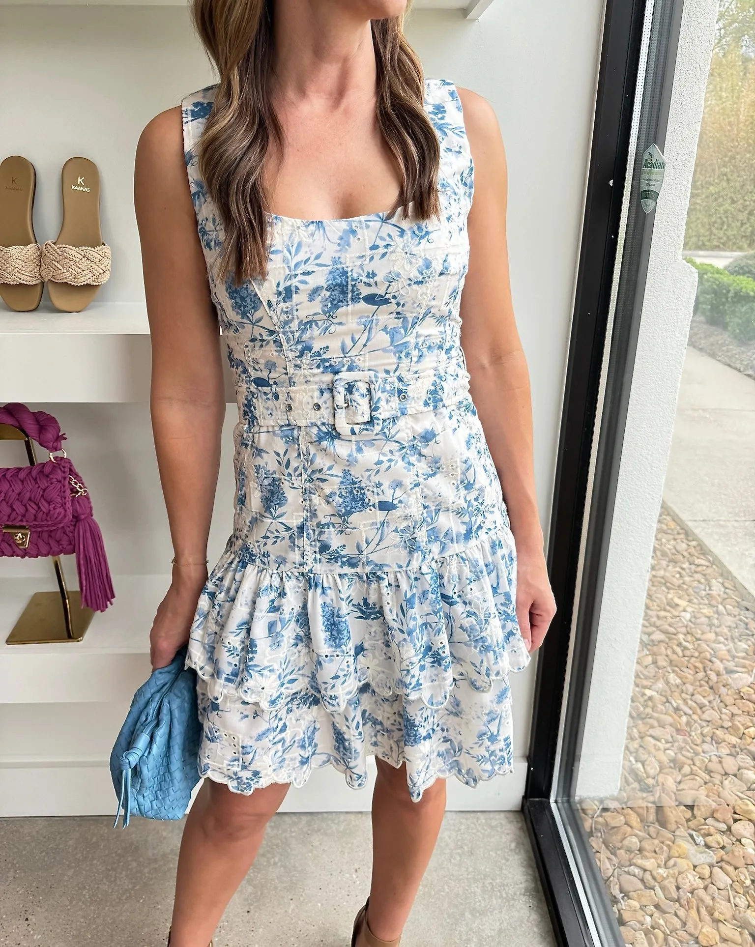 Blue Davina Mini Dress