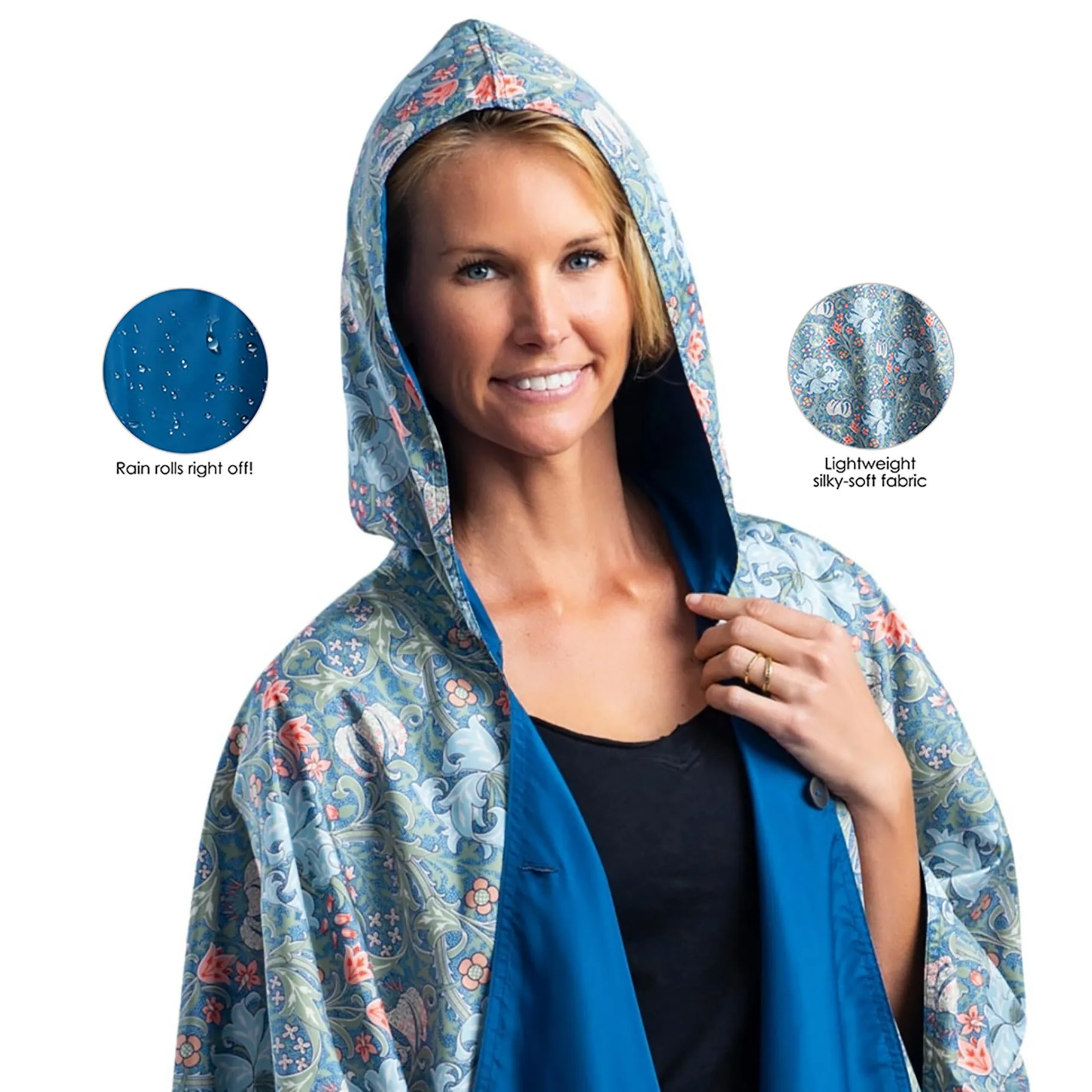 Bluebell & William Morris Lily Womens Rain Cape