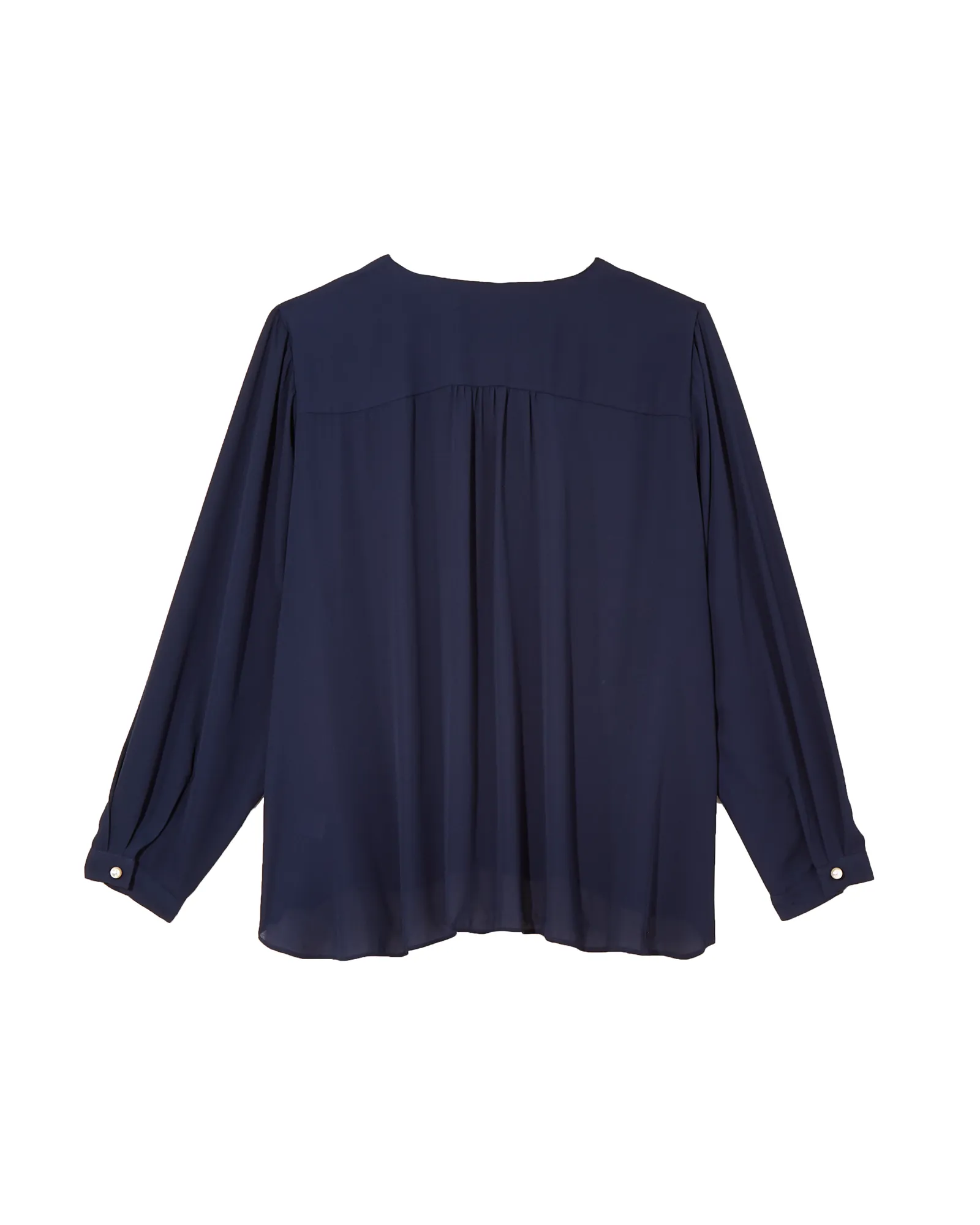 Cambria Pearl Detail Blouse | Navy