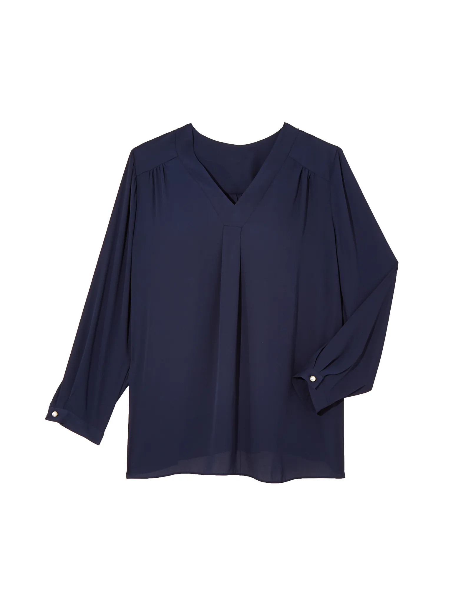 Cambria Pearl Detail Blouse | Navy