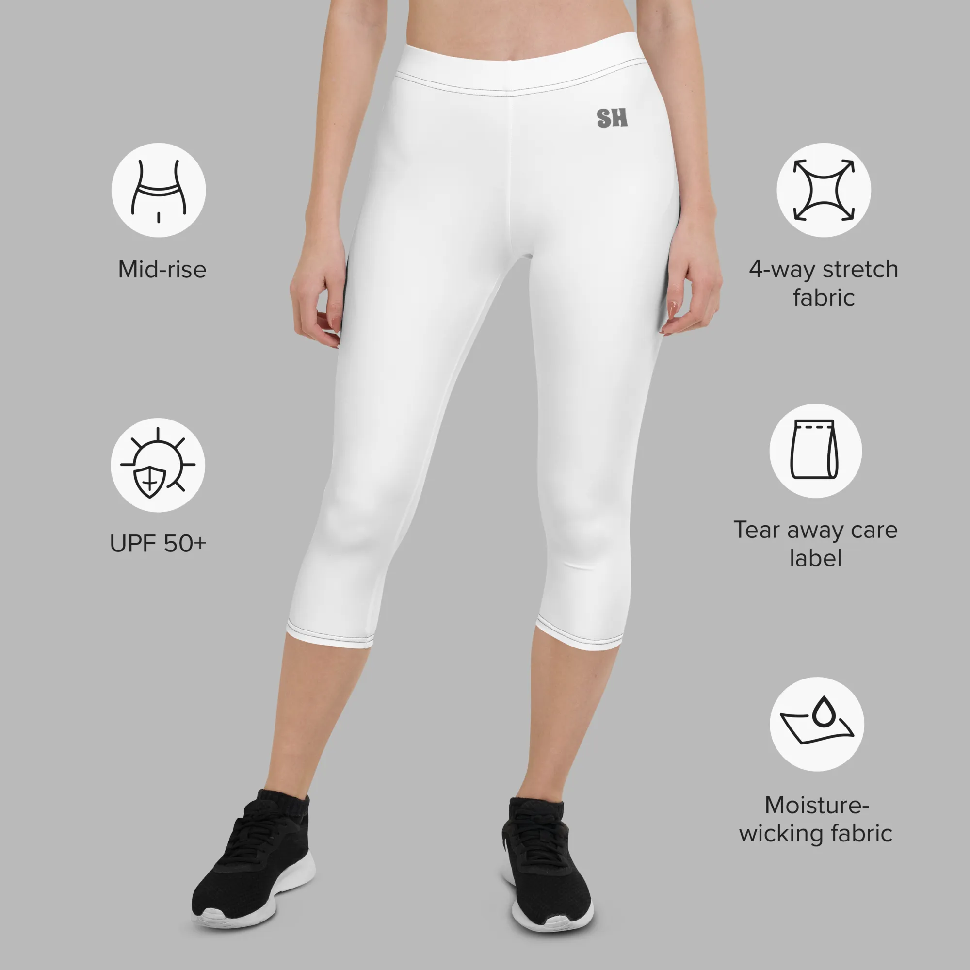 Capri Leggings - White