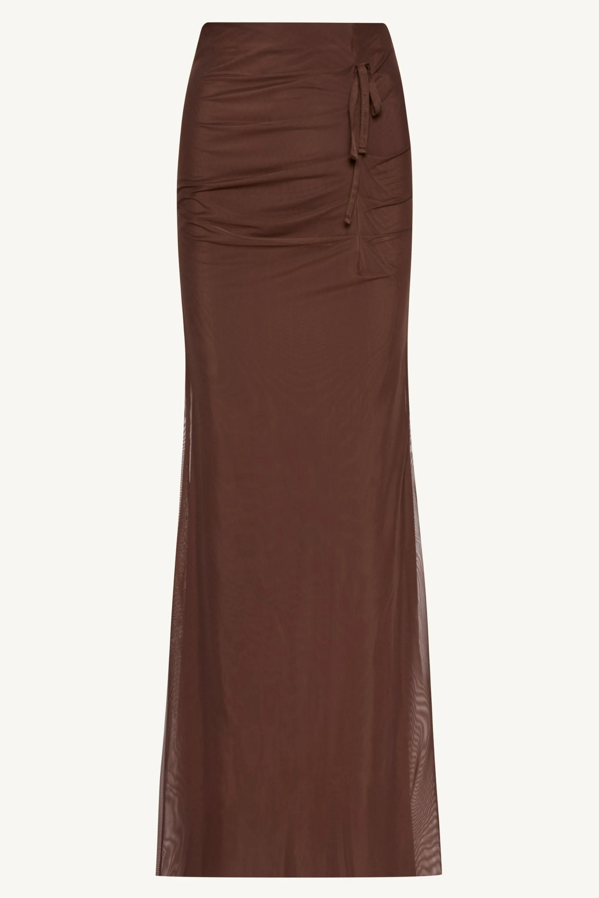 Capri Rouched Maxi Skirt - Espresso