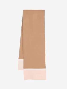 Chloé Girls Knitted Scarf in Beige