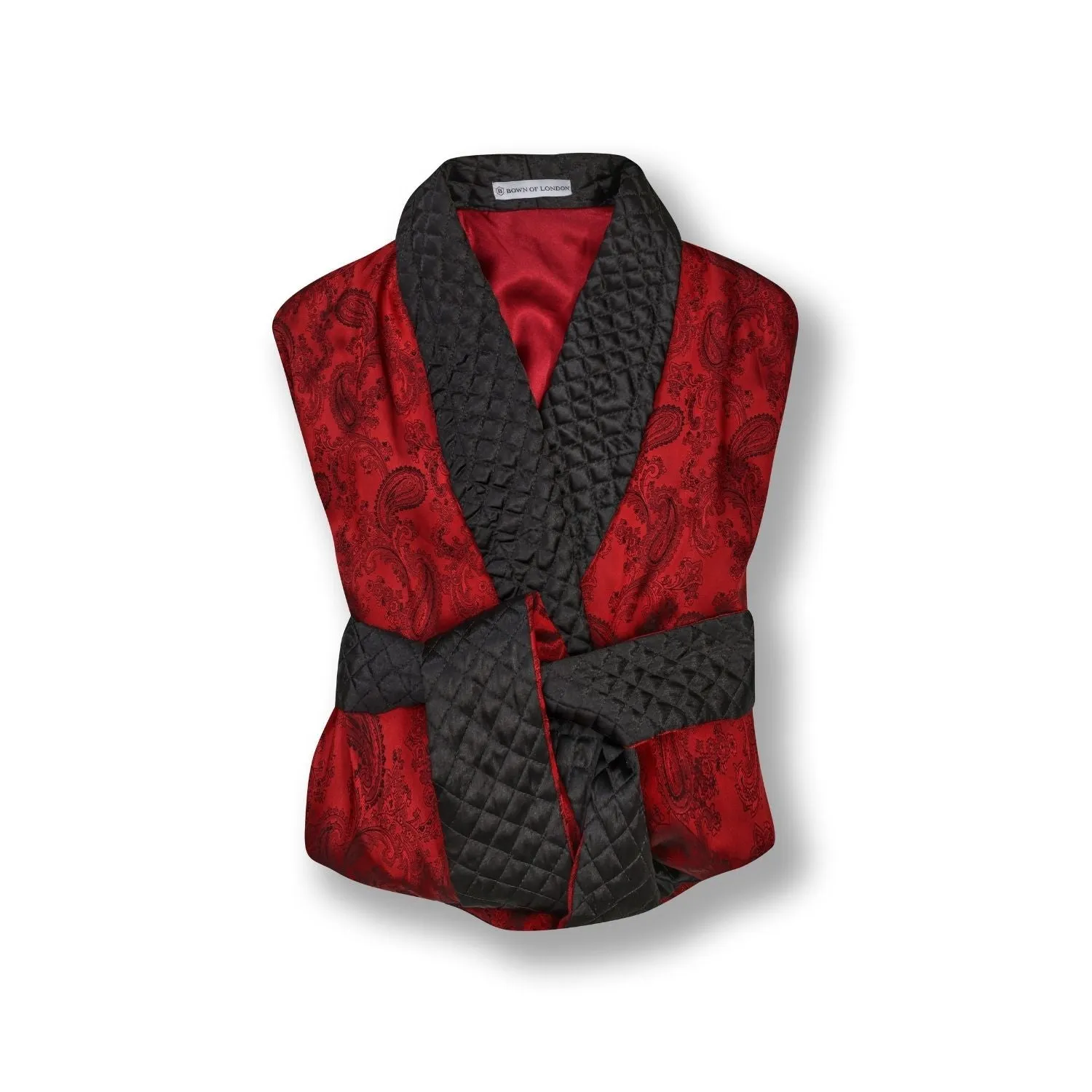 Clarke Men's Short Smoking Jacket - Claret