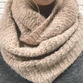 Come Around Pink Knit Infinity Scarf