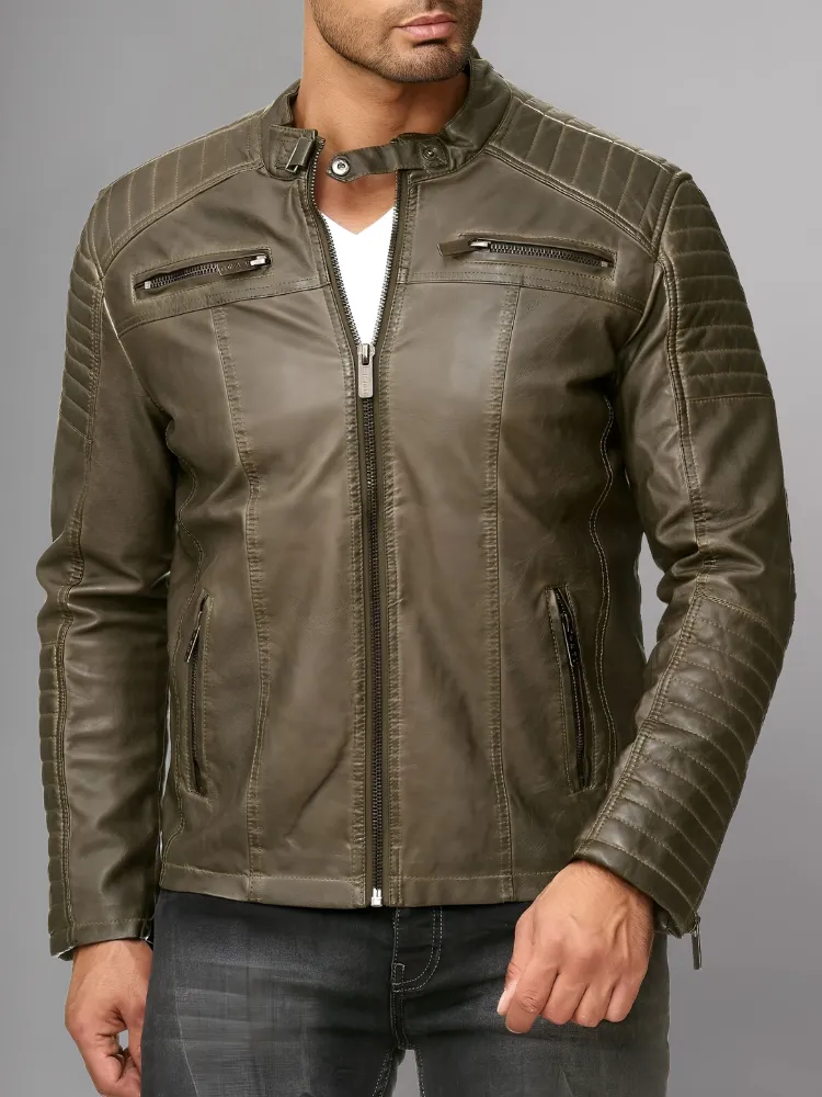 Cooper Biker Style Leather Jacket