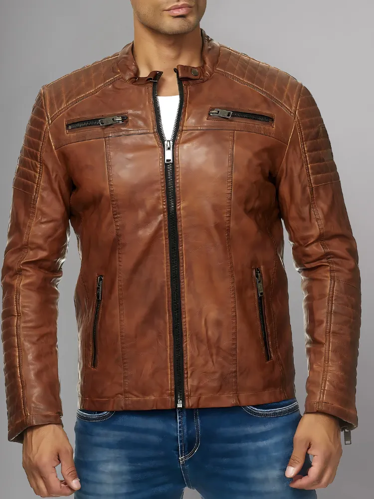 Cooper Biker Style Leather Jacket