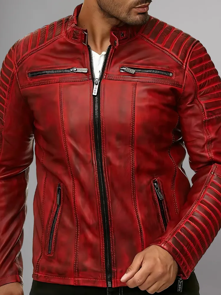 Cooper Biker Style Leather Jacket