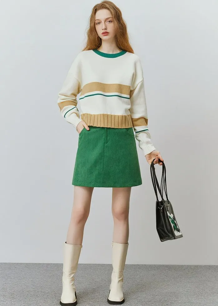 CORDUROY SLIM SHORT SKIRT