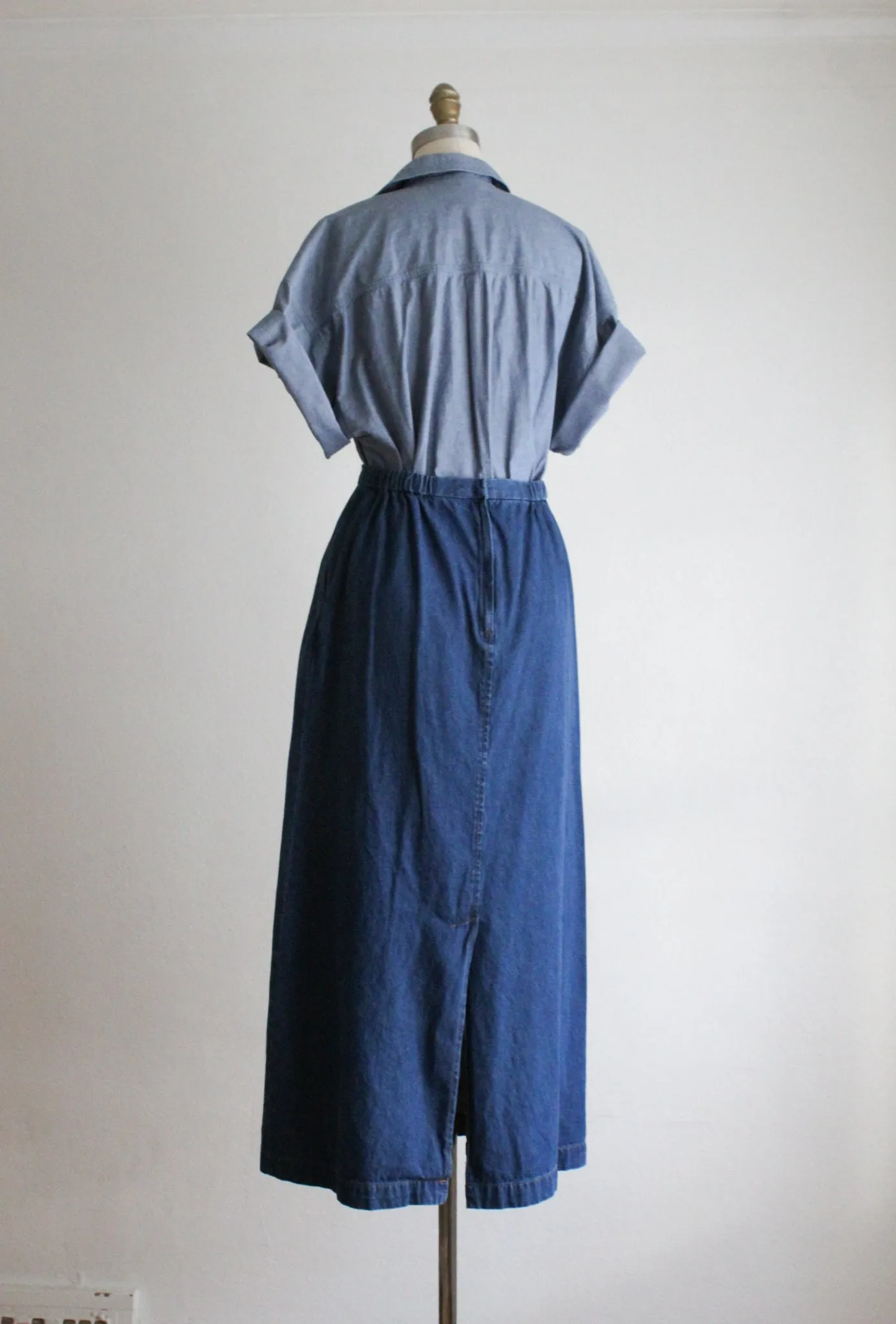 denim maxi skirt