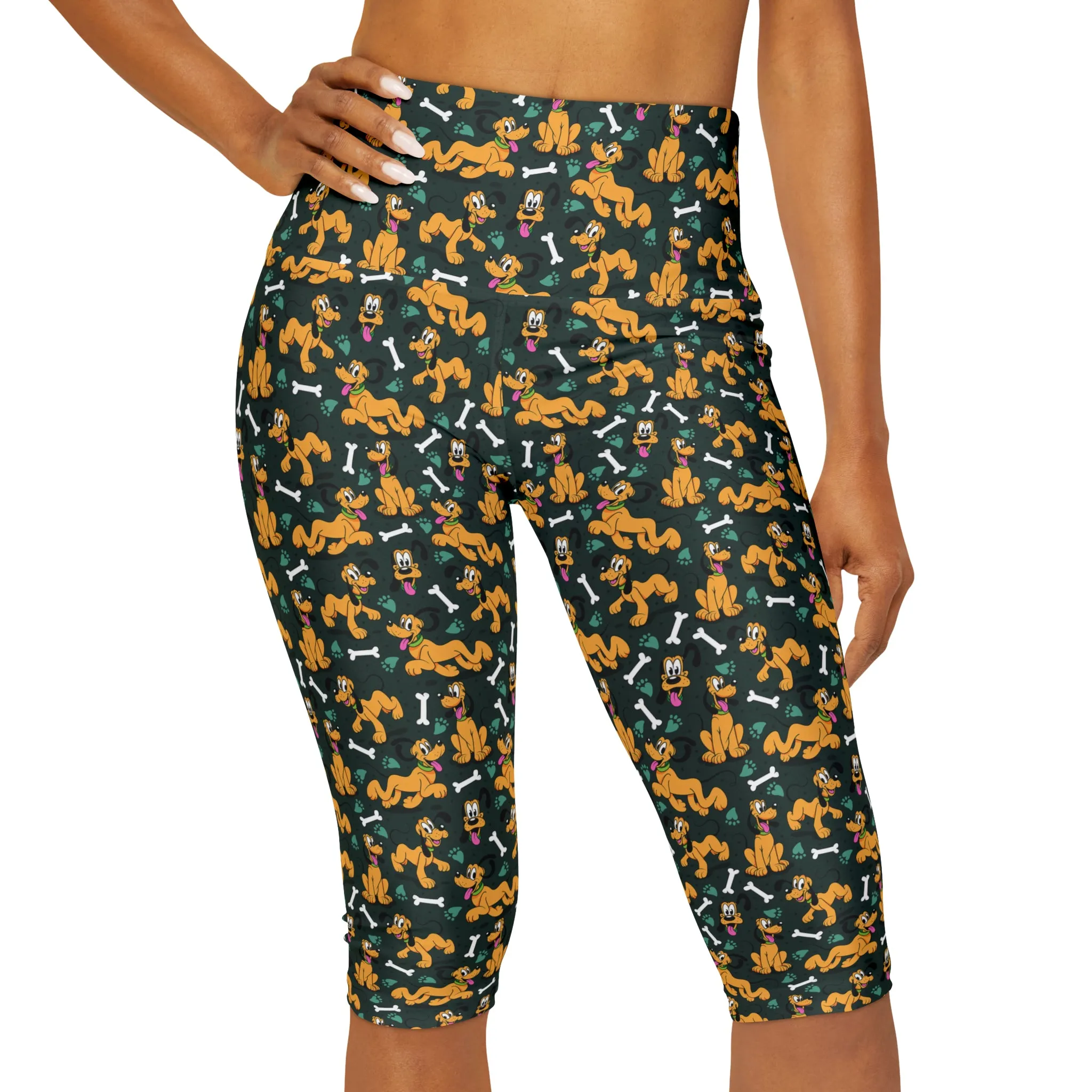 Disney Pluto Life Is Better With A Dog Athletic Capri Leggings