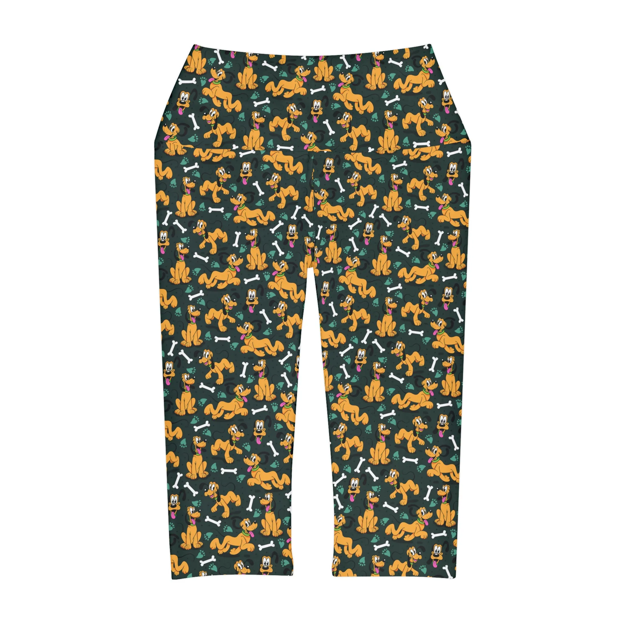 Disney Pluto Life Is Better With A Dog Athletic Capri Leggings